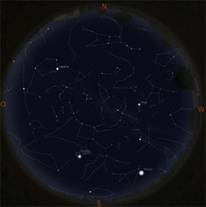 Sternenhimmel am 15. Oktober um 22.00 Uhr Sternenhimmel am 15. Oktober um 22.00 Uhr