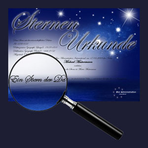 Sterntaufe Widmungen im Juli Die Widmung zur Sterntaufe