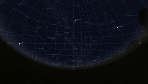 Sternenhimmel im August - Blick Richtung Süden Sternenhimmel im August - Blick Richtung Süden