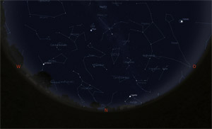 Sternenhimmel im September - Blickrichtung Norden Sternenhimmel im September - Blickrichtung Norden