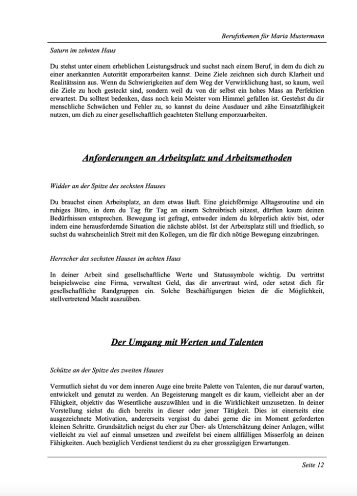 Ihr persönliches Berufshoroskop - </br>Ihre Berufsanalyse als Buch – Bild 6