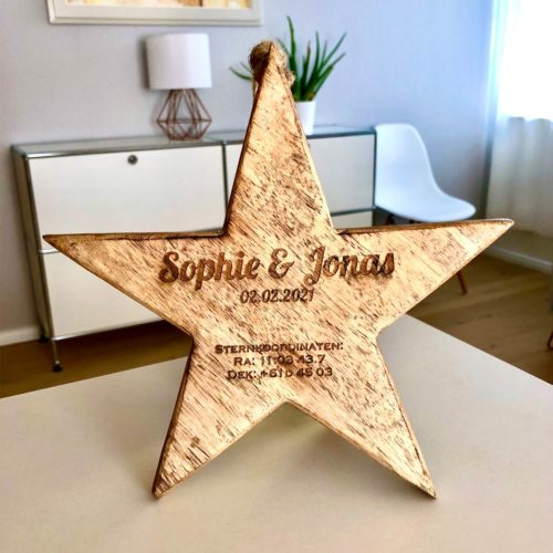Stern Trophäe aus Holz, die sie zu ihrem Stern kaufen können