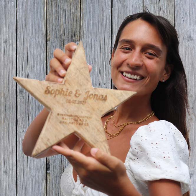 Holzstern-Trophäe zu Ihrem Stern kaufen Holzstern zu Ihrem Stern kaufen