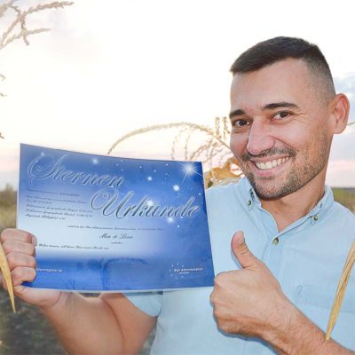 mann-sterntaufe2 Sternurkunde mit Rahmung