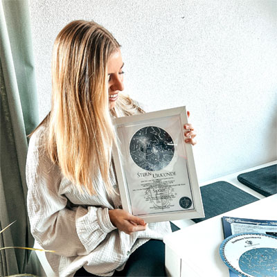 stern-taufen Frau mit einer Sterntaufe