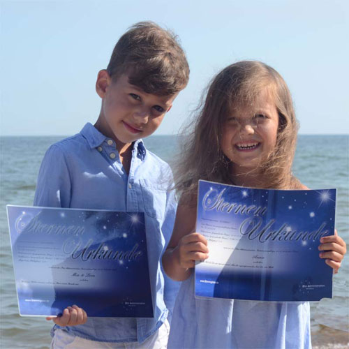 sterntaufen Zwei Kinder mit Sterntaufen